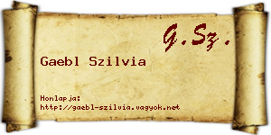 Gaebl Szilvia névjegykártya